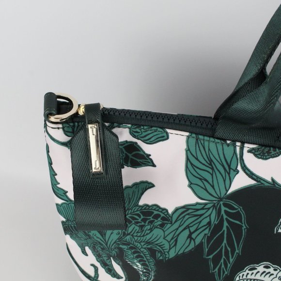 NWT Ted Baker Rococo Nylon Tote Bag, Turquoise, Flowers, Top Zip Closure - Picture 7 of 11